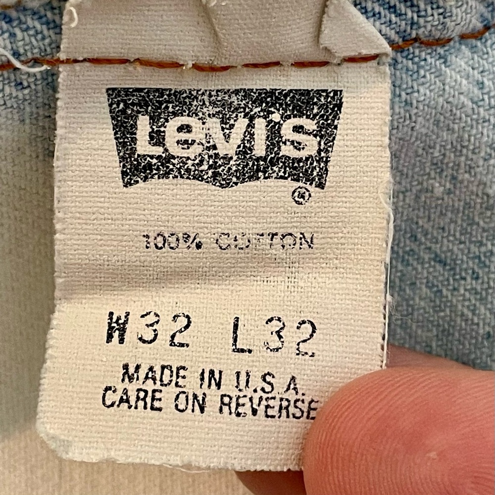 SOLD Vintage 90s Levi’s 501 Cut-Off Jean Shorts 1992 Raw Hem Distressed Denim - Picture 7 of 14